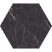 Daltile - Perpetuo - 8 in. Hexagon Glazed Porcelain Floor Tile - Infinite Black Matte 2