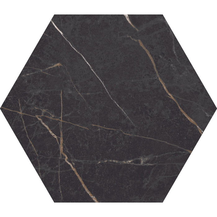Daltile - Perpetuo - 8 in. Hexagon Glazed Porcelain Floor Tile - Infinite Black Matte 3