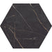 Daltile - Perpetuo - 8 in. Hexagon Glazed Porcelain Floor Tile - Infinite Black Matte 3