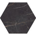 Daltile - Perpetuo - 8 in. Hexagon Glazed Porcelain Floor Tile - Infinite Black Matte 4