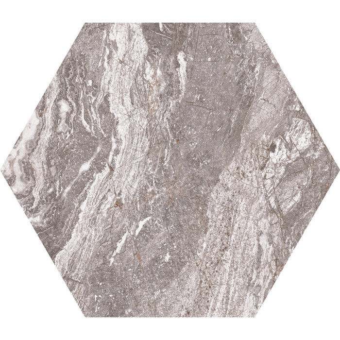 Daltile - Perpetuo - 8 in. Hexagon Glazed Porcelain Floor Tile - Eternal Grey Matte 3