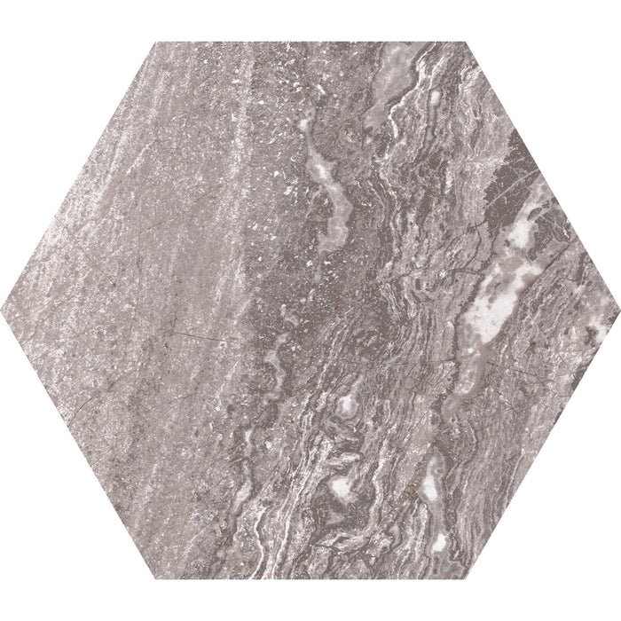 Daltile - Perpetuo - 8 in. Hexagon Glazed Porcelain Floor Tile - Eternal Grey Matte