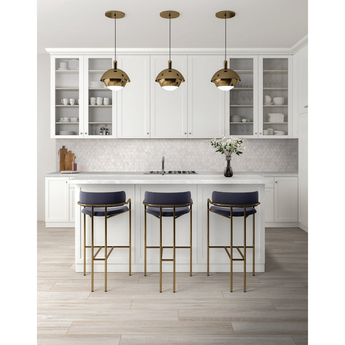 Daltile - Perpetuo - 1 1/2 in. Glazed Ceramic Hexagon Mosaic - Timeless White Room Scene