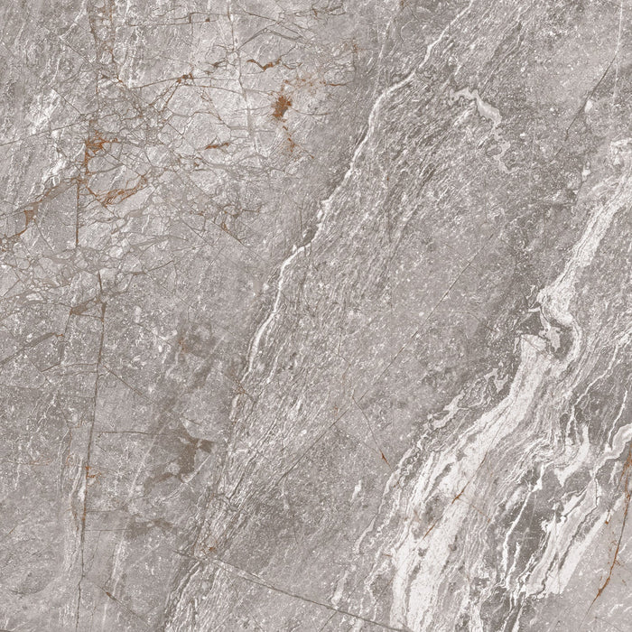 Daltile - Perpetuo - 12 in. x 12 in. Glazed Porcelain Floor Tile - Eternal Grey Polished 3