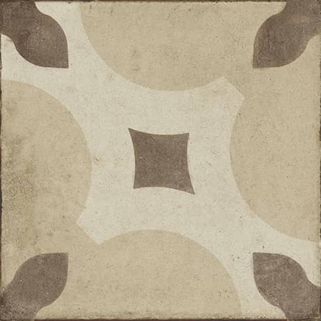 Daltile Quartetto - 8 in. x 8 in. Glazed Porcelain Tile - Warm Piccolo Fiore