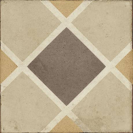 Daltile Quartetto - 8 in. x 8 in. Glazed Porcelain Tile - Warm Rombo