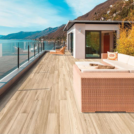 Daltile Saddle Brook XT 6 in. x 36 in. Glazed Porcelain Floor Tile - Oak Trail XT