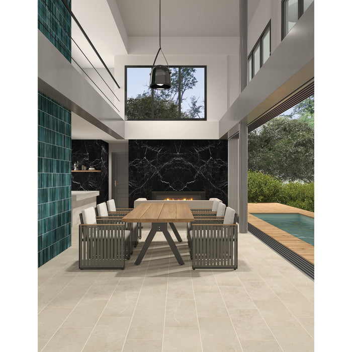 Daltile - Scripter 12 in. x 24 in. Glazed Porcelain Floor Tile - Hero Matte Installed