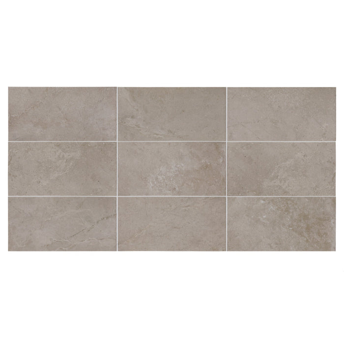 Daltile - Scripter 12 in. x 24 in. Glazed Porcelain Floor Tile - Mentor Matte Grid