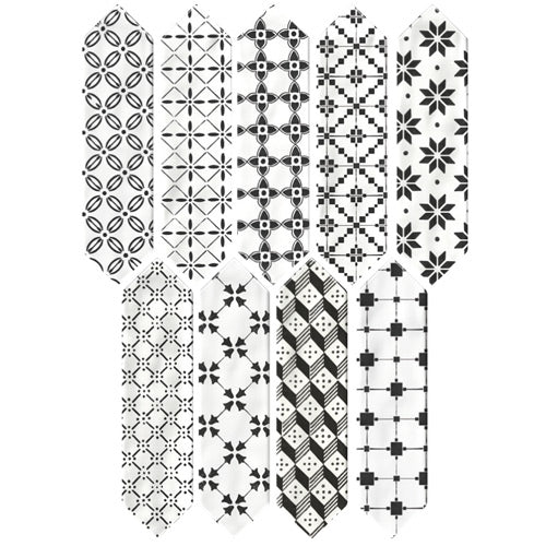 Daltile - Stagecraft - 3 in. x 12 in. Picket Deco Wall Tile - Ensemble Black Mix SC70