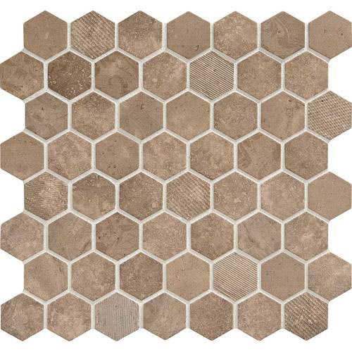 Daltile Vintage Hex 1 ½ in. Hexagon Mosaic - Relic Umber