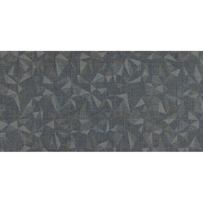 Daltile Fabric Art 12 in. x 24 in. Modern Kaleidoscope - Midnight Steel Prism MK73