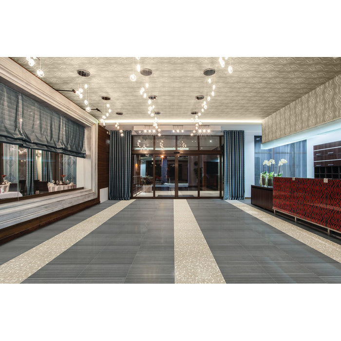 Daltile Fabric Art 12 in. x 24 in. Modern Kaleidoscope - Room Scene