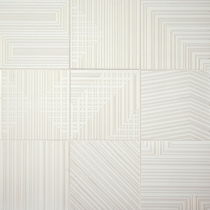 Daltile Geometric Fusion 8 in. x 8 in. Colorbody Porcelain Tile - Pearl GF01