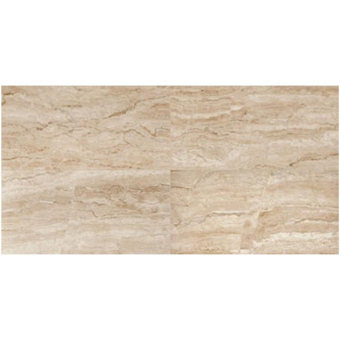 Daltile Marble Attache 12 in. x 24 in. Colorbody Porcelain Tile - Satin Travertine MA85