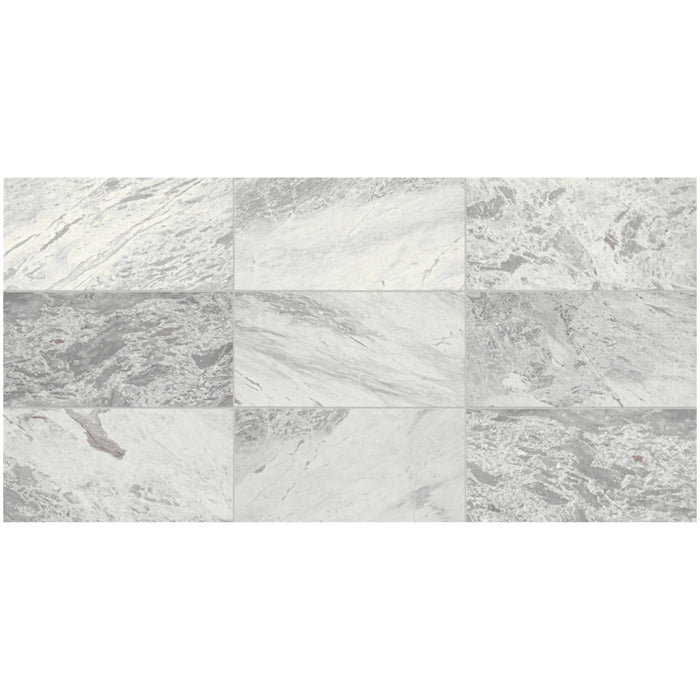 Daltile Raine 12" x 24" Marble Tile - Polished - Stratus White M017