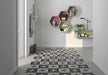 Pamesa - Art Collection - 8.78 in. x 8.78 in. Porcelain Tile - Degas Blanco Room