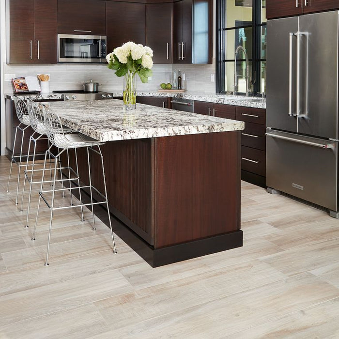 Arizona Tile - Aequa Series - 8" x 32" Porcelain Tile - Nix floor installation