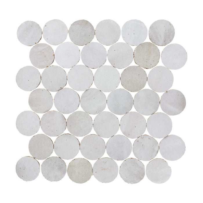 Lungarno - Zellige Bespoke - Circles Terracotta Mosaic - Desert Pearl