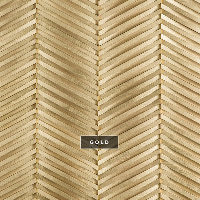 DuChateau - Curva Chevron Wall Coverings - Gold