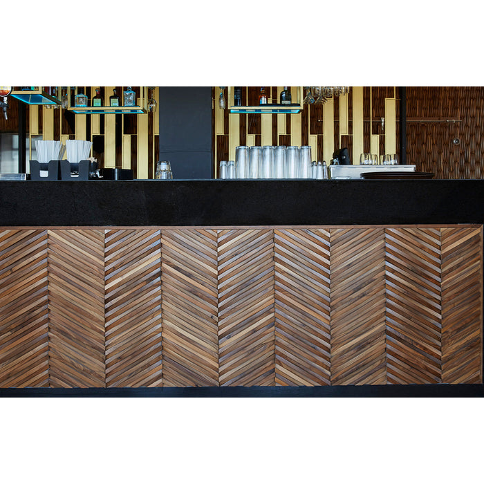 ア*ル様 ウッドスタンド（Walnut製）四角300×180㎜ (高：280㎜) DuChateau - Curva Chevron Wall Coverings - American Walnut — Floorzz