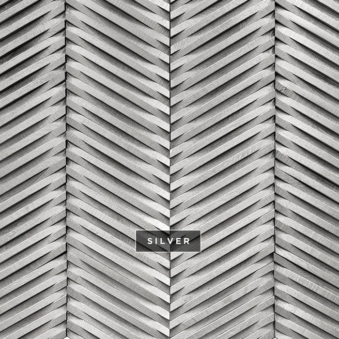 DuChateau - Curva Chevron Wall Coverings - Silver