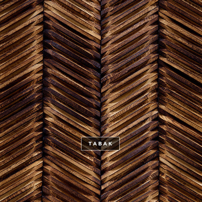 DuChateau - Curva Chevron Wall Coverings - Tabak