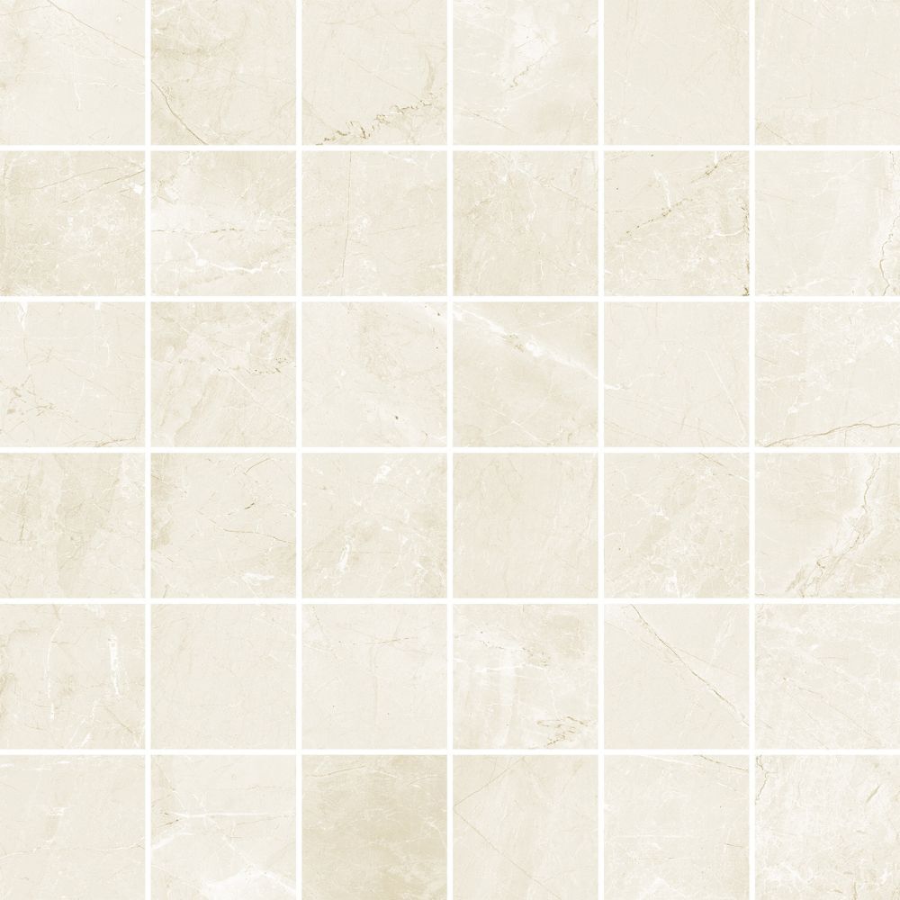 Cobsa - Sylvia Series 2 in. x 2 in. Porcelain Mosaic - Matte Ivory