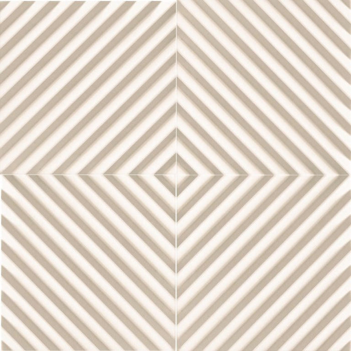 Soci Tile - D' Autore 5" x 5" Tile - Enzo White Matte