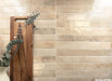 Equipe - Bali Collection - 2 in. x 16 in. Tile - Almond wall installation