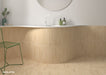 Equipe - Corsica Collection - 2 in. x 16 in. Tile - Golden Clay floor and wall installation