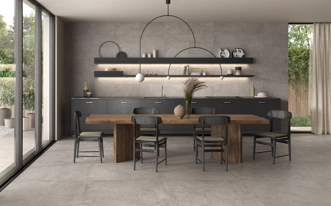 Tesoro - Evolution Series - 24 in. x 24 in. Rectified Porcelain Tile - Sugar floor installation