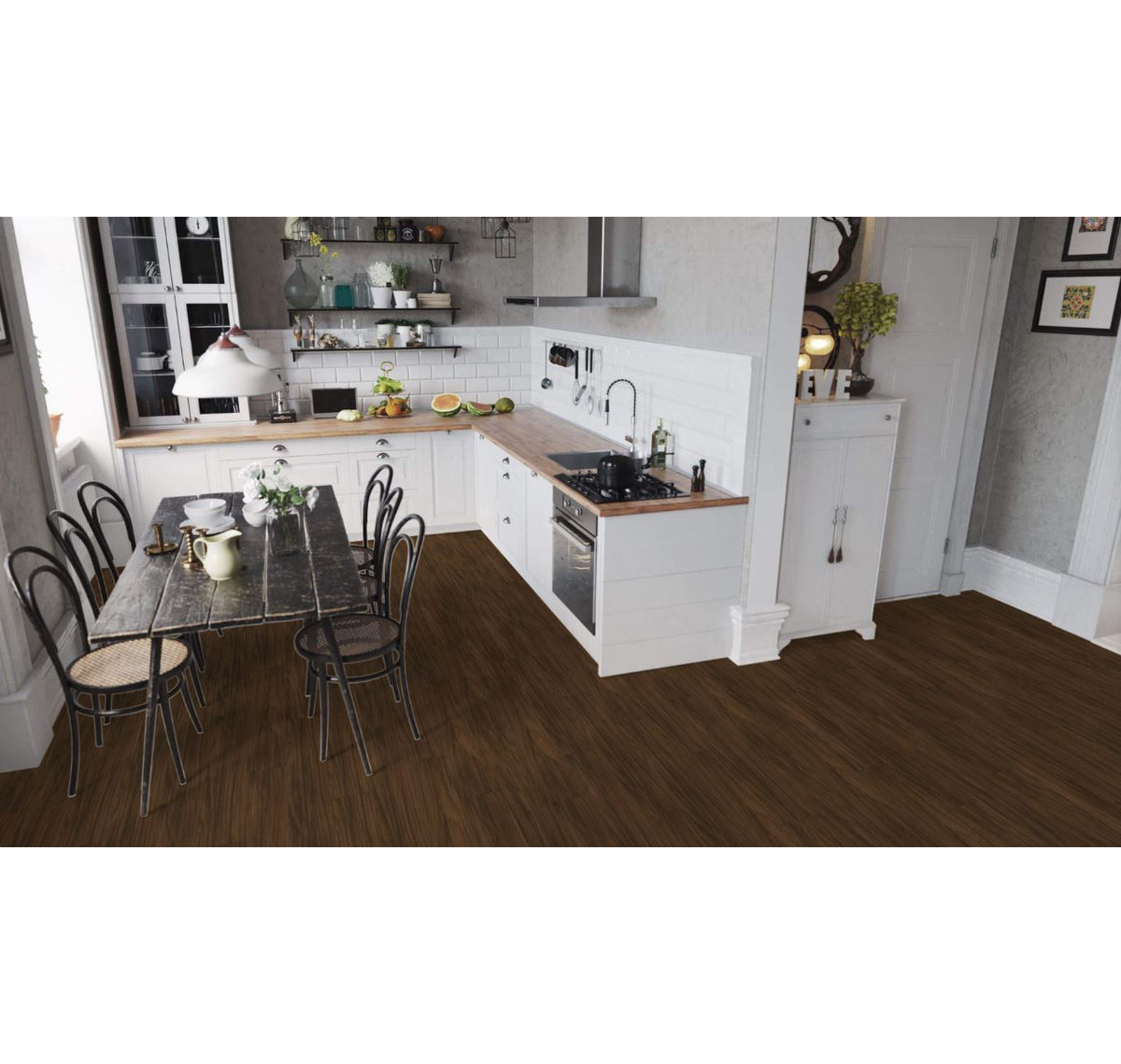 Earthwerks - Pavilion 6&quot; x 36&quot; Engineered Hardwood - Maisonette Installed