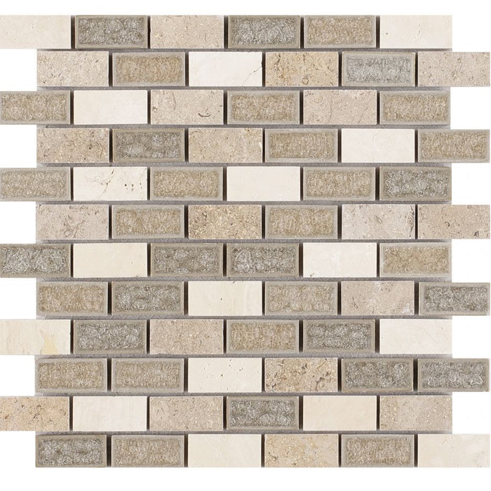 Elysium - Swiss Brick 11.75 in. x 11.75 in. Crackle Glass