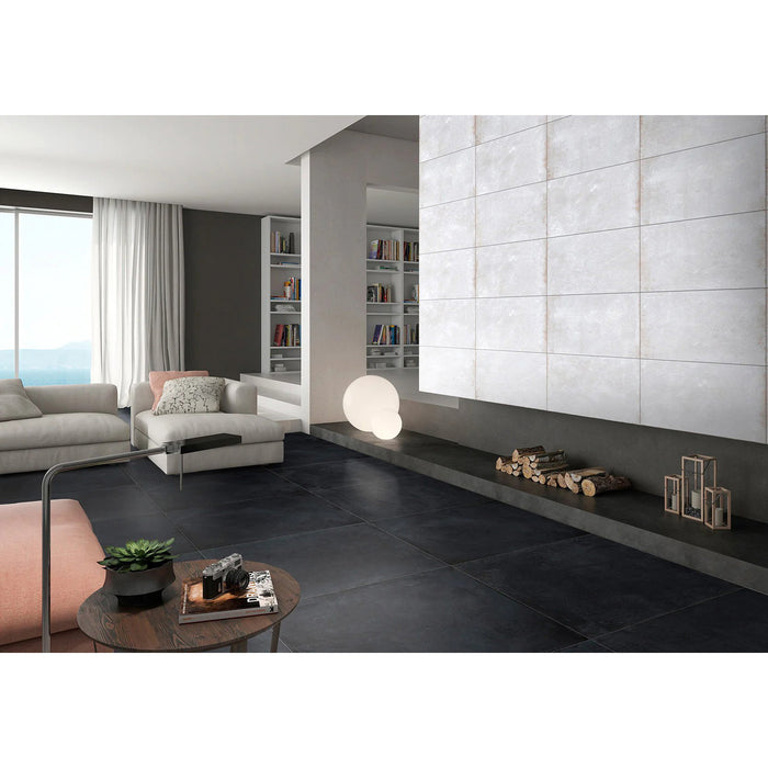 Emser Tile - Cogent 12 in. x 24 in. Glazed Porcelain Tile - White - Room Scene