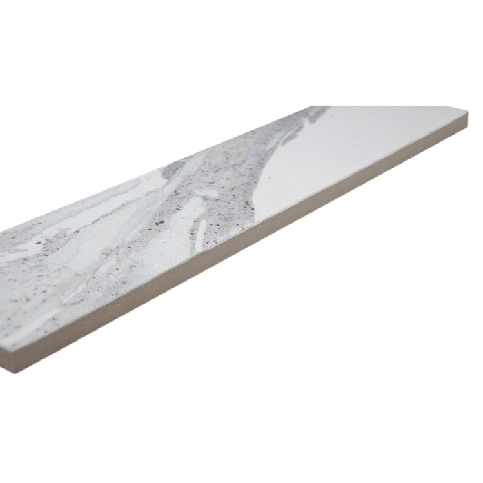Emser Tile - Amala - 3 in. x 12 in. Porcelain Wall Tile - Cloud Close View 2