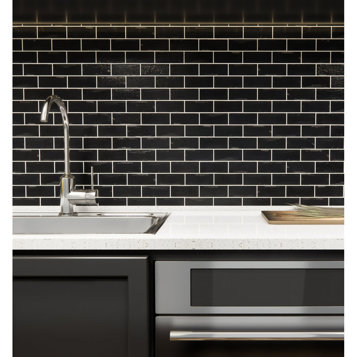 Emser Tile - Antigo - 2 in. x 5 in. Ceramic Wall Tile - Jet Wall Install