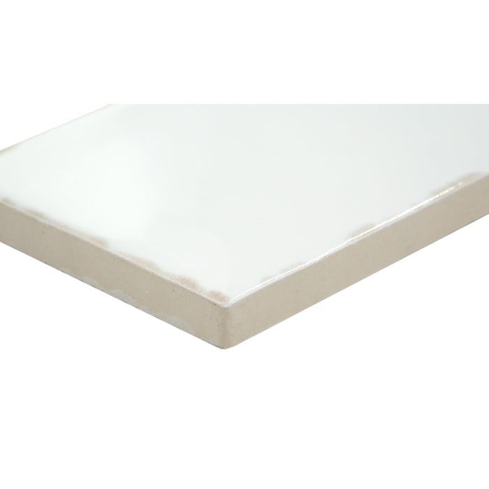 Emser Tile - Antigo - 2 in. x 5 in. Ceramic Wall Tile - Snow Close View