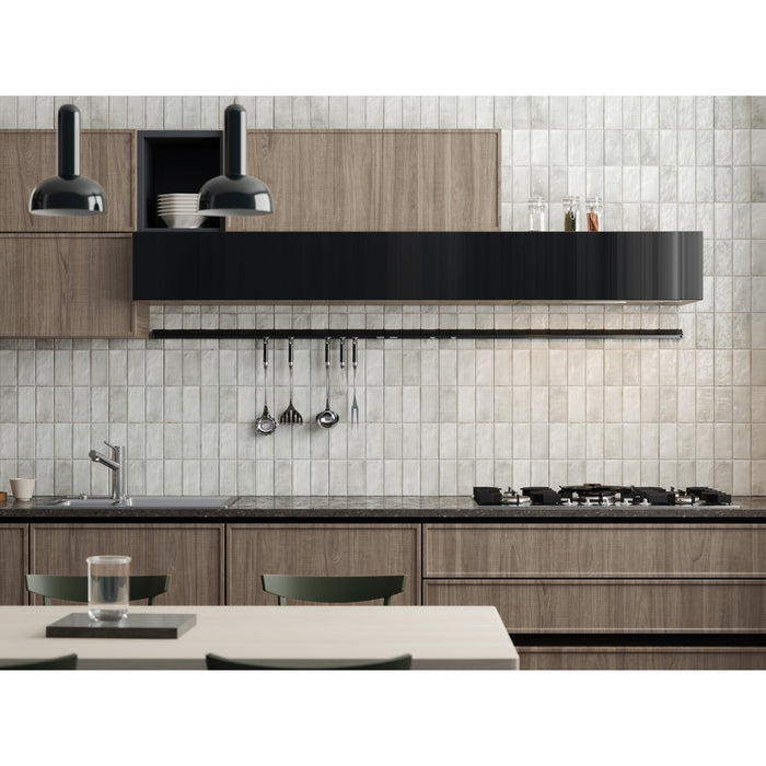 Emser Tile - Antigo - 2 in. x 5 in. Ceramic Wall Tile - Vanilla Wall Install