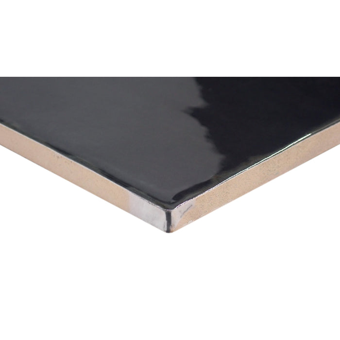 Emser Tile - Antigo - 5 in. x 5 in. Ceramic Wall Tile - Jet Close View