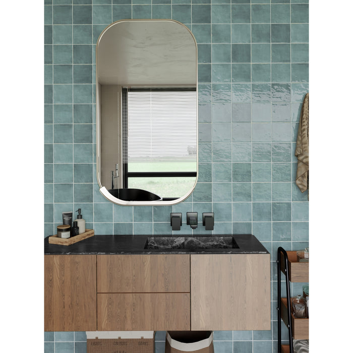 Emser Tile - Antigo - 5 in. x 5 in. Ceramic Wall Tile - Mist Installed