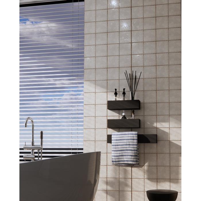 Emser Tile - Antigo - 5 in. x 5 in. Ceramic Wall Tile - Vanilla Installed 3