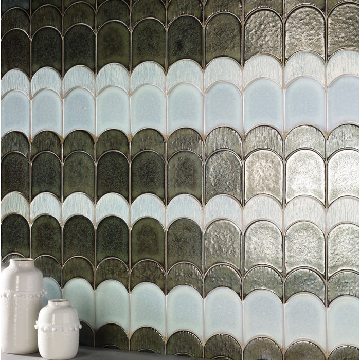 Emser Tile - Martel - 2 in. x 4 in. Porcelain Wall Tile - Forest Installed