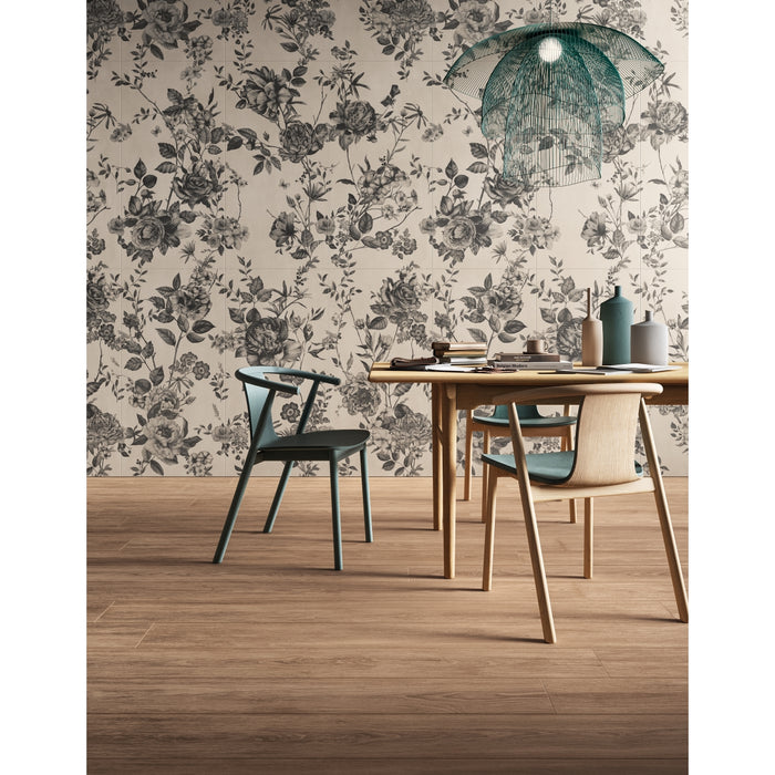 Emser Tile - Parati - 24 in. x 47 in. Deco Porcelain Wall Tile - Bloom Installed 2