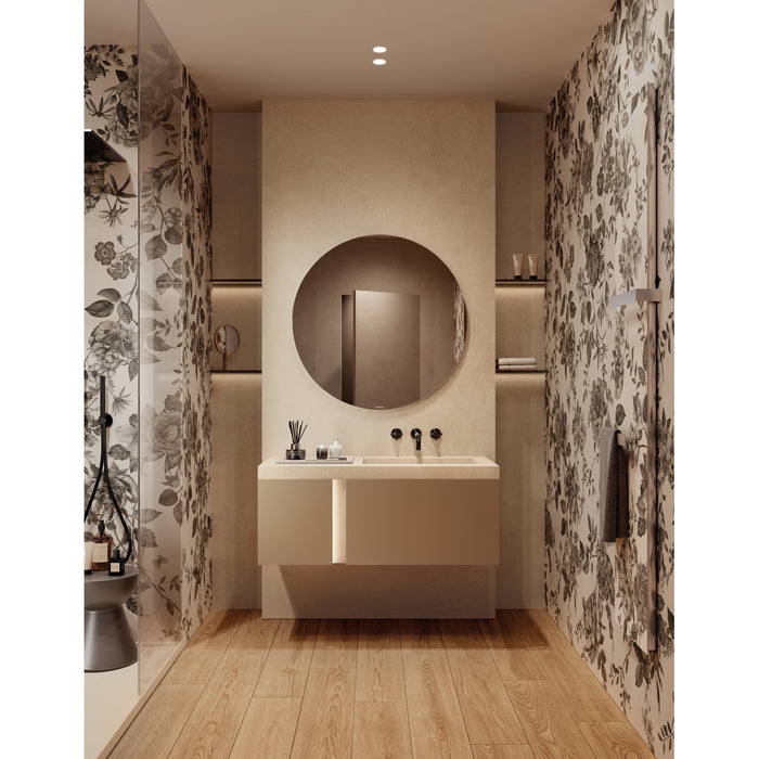 Emser Tile - Parati - 24 in. x 47 in. Deco Porcelain Wall Tile - Bloom Installed