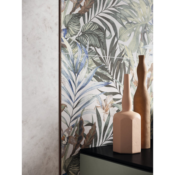 Emser Tile - Piante - 23 in. x 47 in. Porcelain Wall Tile - Flora Installed 2