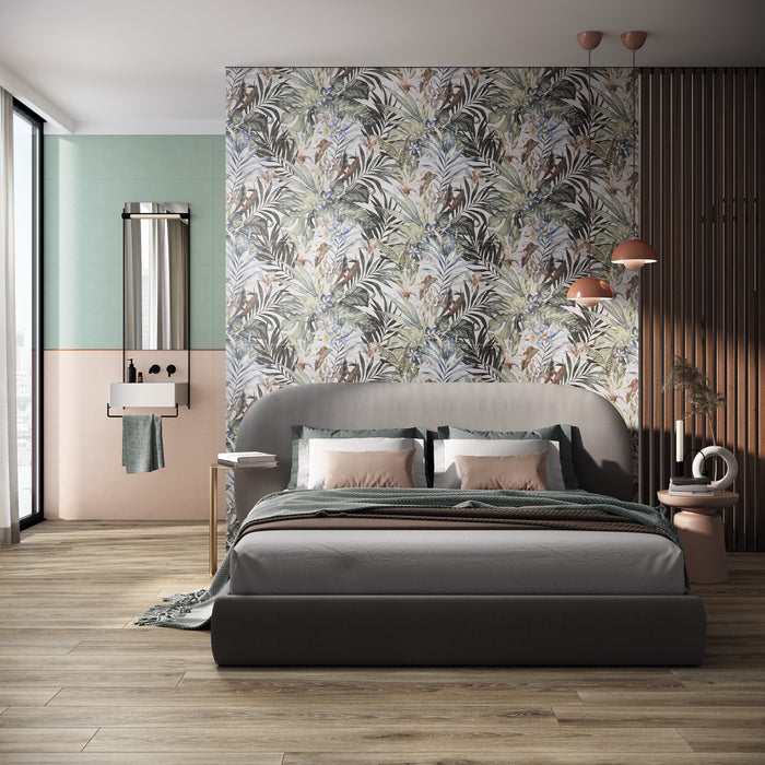 Emser Tile - Piante - 23 in. x 47 in. Porcelain Wall Tile - Flora Installed 3