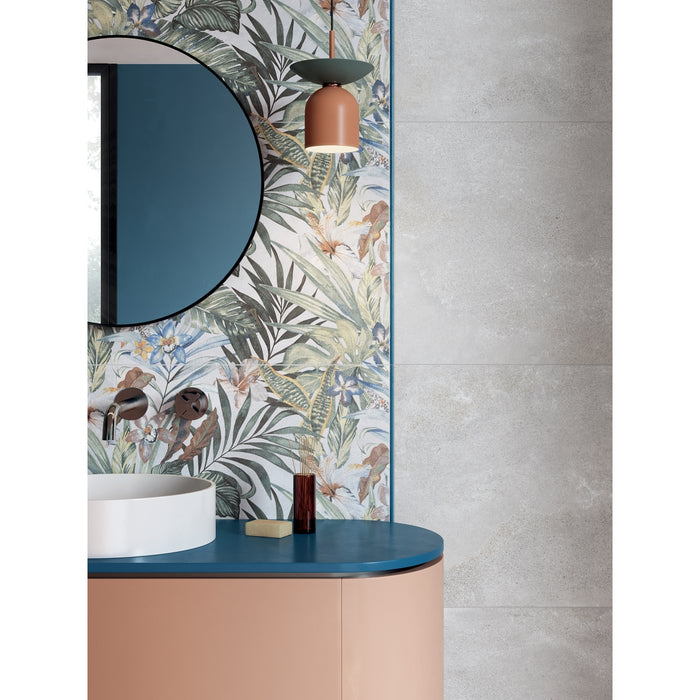 Emser Tile - Piante - 23 in. x 47 in. Porcelain Wall Tile - Flora Installed
