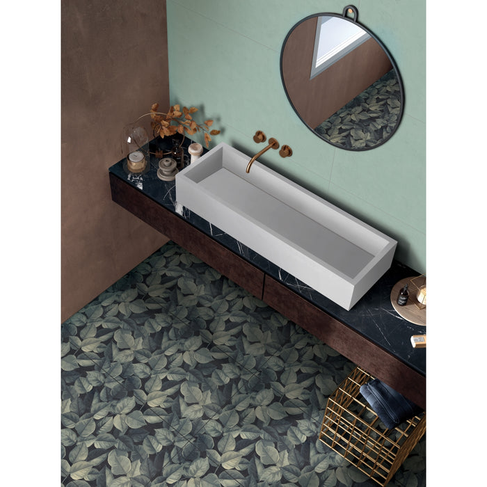 Emser Tile - Piante - 23 in. x 47 in. Porcelain Wall Tile - Jungle Installed 4