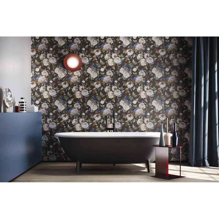 Emser Tile - Piante - 23 in. x 47 in. Porcelain Wall Tile - Romantic Installed